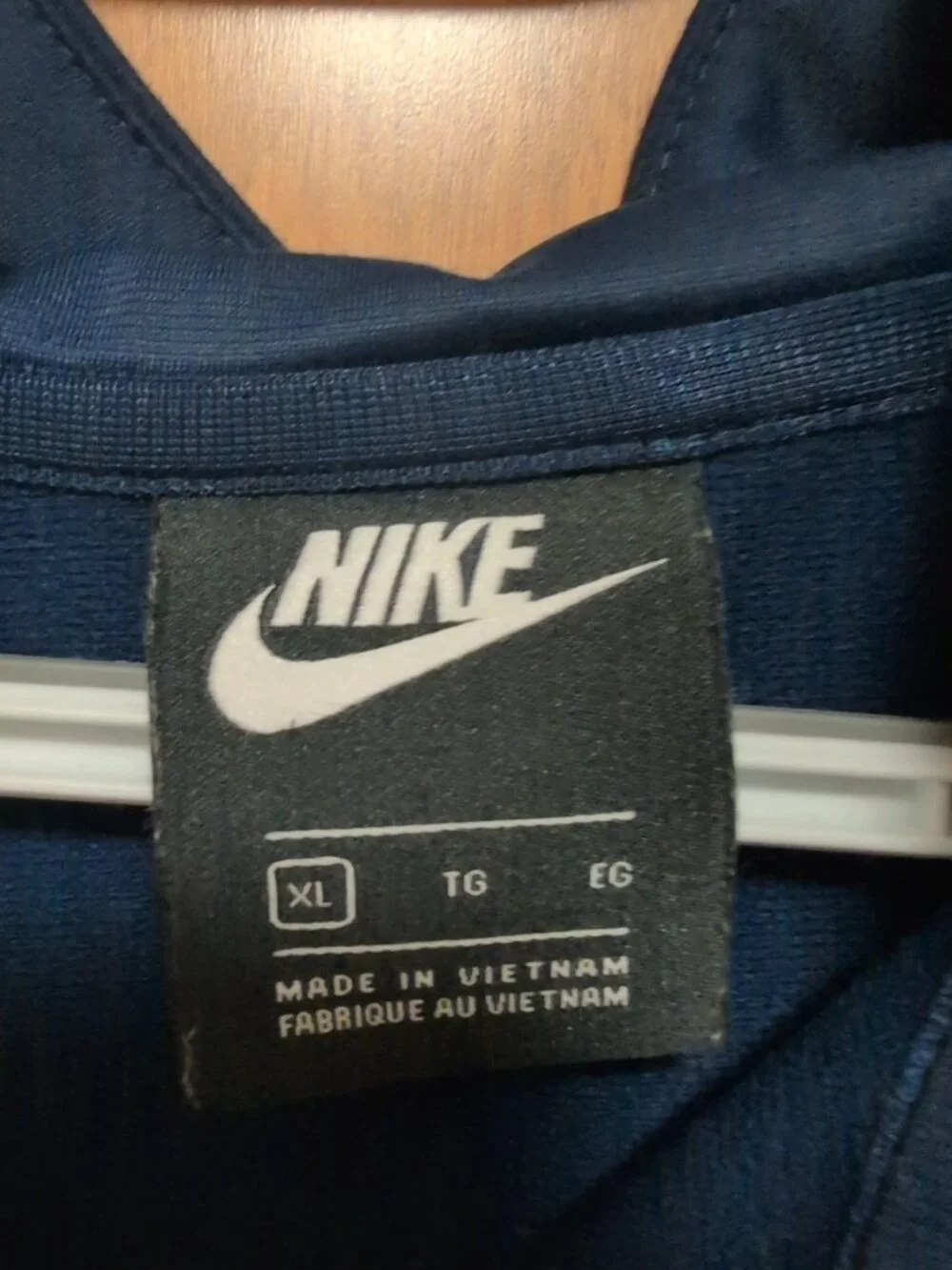 Nike Jacket Men's XL Navy Tracksuit Solid Full Zip Up Chest Logo Pockets‎ Casual